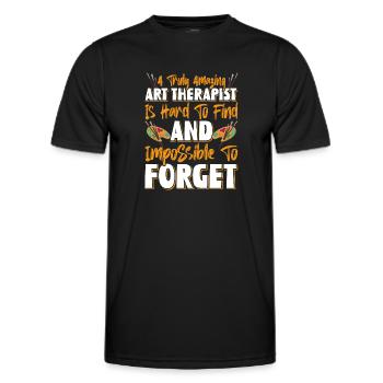 Art-Thérapeute, Dessin Graphique, Design d’Art - T-shirt sport Homme - noir - Devant - AI Model Male 178 dark (178cm)