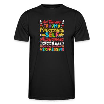 Art-Thérapeute, Dessin Graphique, Design d’Art - T-shirt sport Homme - noir - Devant - AI Model Male 178 dark (178cm)