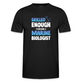 Qualified enough to become a marine biologist - Men's Functional T-Shirt - black - Front - AI Model Male 178 dark (178cm)