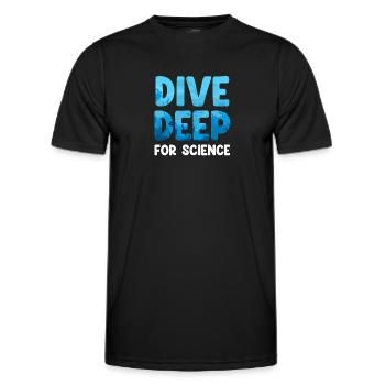 Take a deep dive into the science of a funny - Men's Functional T-Shirt - black - Front - AI Model Male 178 dark (178cm)