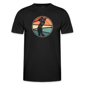 Golf Golfer Golfen - Männer Funktions-T-Shirt - Schwarz - Vorne - AI Model Male 178 dark (178cm)