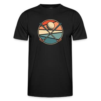 Golf Golfer Golfen - Männer Funktions-T-Shirt - Schwarz - Vorne - AI Model Male 178 dark (178cm)