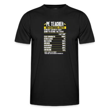 Professeur d’éducation physique Professeur d’éducation physique - T-shirt sport Homme - noir - Devant - AI Model Male 178 dark (178cm)