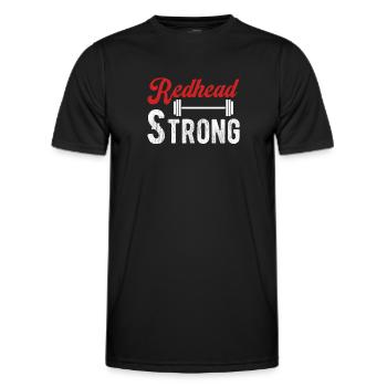 Redhead Strong Funny British Irish St. - Men's Functional T-Shirt - black - Front - AI Model Male 178 dark (178cm)