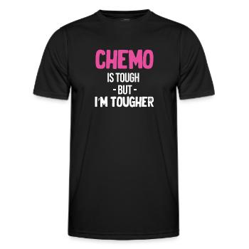 Chemo Ist Hart, Aber Ich Bin Härter - Männer Funktions-T-Shirt - Schwarz - Vorne - AI Model Male 178 dark (178cm)