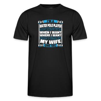 Wasserball Wasserballer - Männer Funktions-T-Shirt - Schwarz - Vorne - AI Model Male 178 dark (178cm)