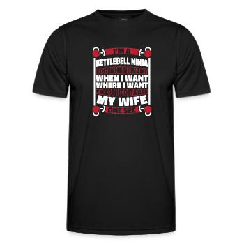 Kettlebell - Männer Funktions-T-Shirt - Schwarz - Vorne - AI Model Male 178 dark (178cm)