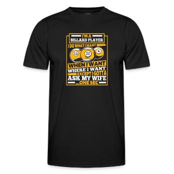 Billard - Männer Funktions-T-Shirt - Schwarz - Vorne - AI Model Male 178 dark (178cm)