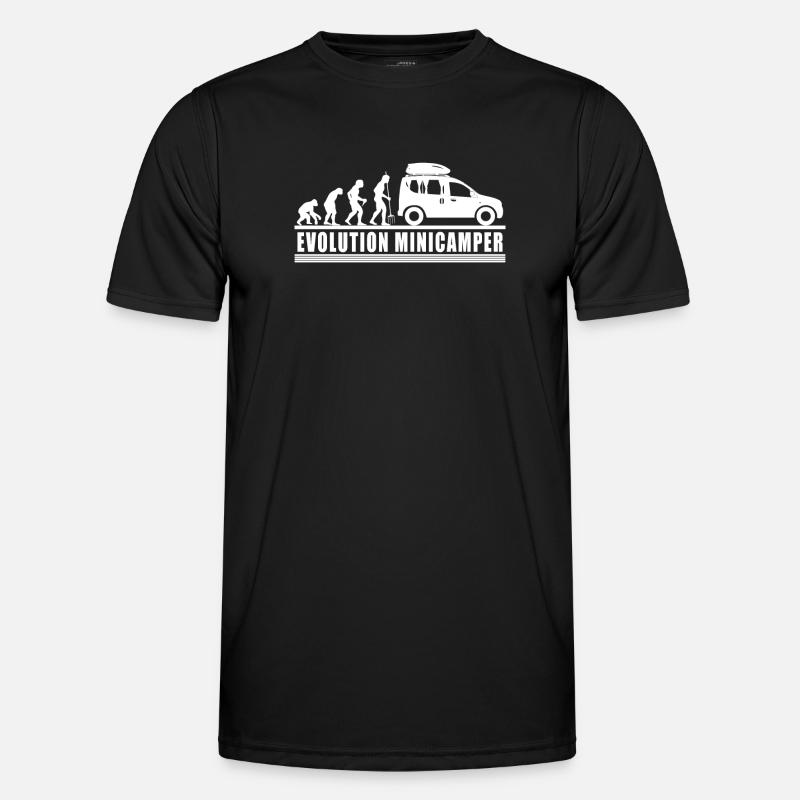 Evolution Minicamper Camping-Camper Microcamper - Männer Funktions-T-Shirt - Schwarz