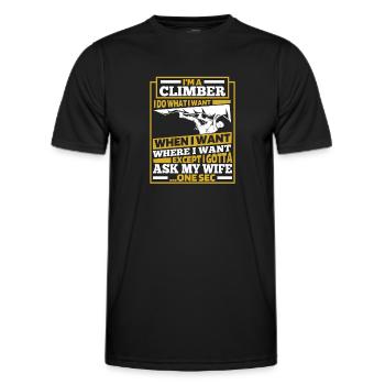 Klettern Kletterer - Männer Funktions-T-Shirt - Schwarz - Vorne - AI Model Male 178 dark (178cm)