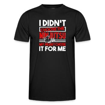 Ninjutsu My Heart Chose Ninjutsu For Me - Men's Functional T-Shirt - black - Front - AI Model Male 178 dark (178cm)