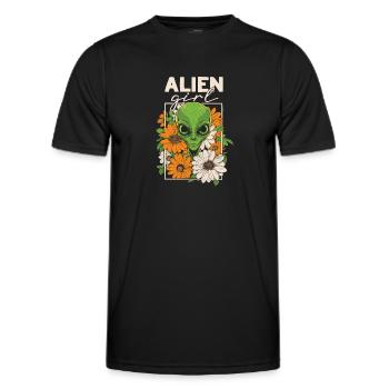 Alien Außerirdischer Alien Girl - T-shirt sport Homme - noir - Devant - AI Model Male 178 dark (178cm)