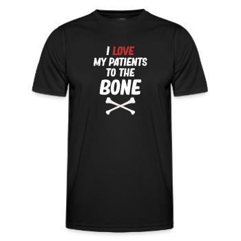 Ich Liebe Meine Patienten Bis Auf Die Knochen - Männer Funktions-T-Shirt - Schwarz - Vorne - AI Model Male 178 dark (178cm)