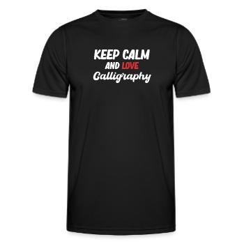 Keep Calm and Love Calligraphy Artisan - Men's Functional T-Shirt - black - Front - AI Model Male 178 dark (178cm)