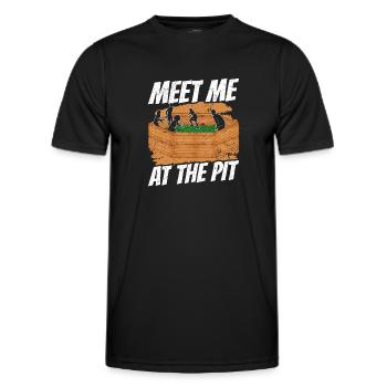 Ballon Dodgeball Hexagon Pit Sports Gaga - T-shirt sport Homme - noir - Devant - AI Model Male 178 dark (178cm)