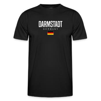 Darmstadt - Men's Functional T-Shirt - black - Front - AI Model Male 178 dark (178cm)