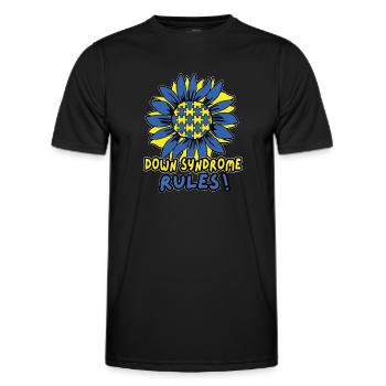 Down Syndrome Rules - Down Syndrome Day - Männer Funktions-T-Shirt - Schwarz - Vorne - AI Model Male 178 dark (178cm)