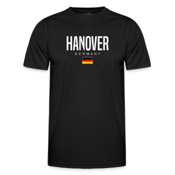 Hanover Hannover - Men's Functional T-Shirt - black - Front - AI Model Male 178 dark (178cm)