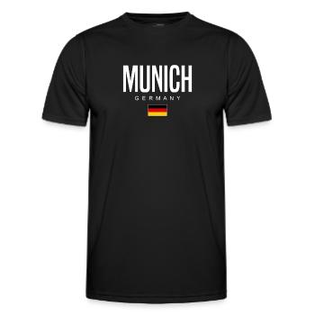 Munich - Men's Functional T-Shirt - black - Front - AI Model Male 178 dark (178cm)