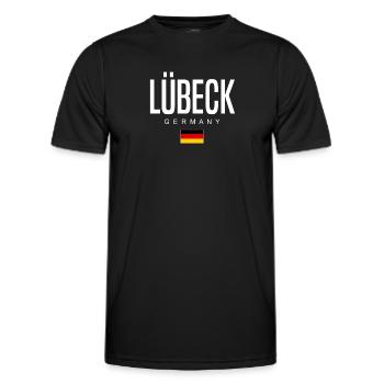 Lübeck - T-shirt sport Homme - noir - Devant - AI Model Male 178 dark (178cm)