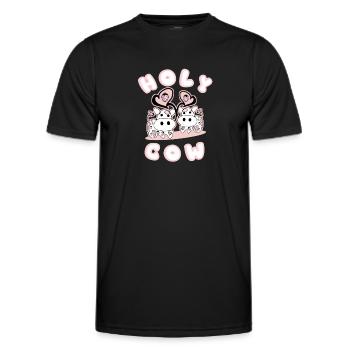Sacred Cow Strawberries - Men's Functional T-Shirt - black - Front - AI Model Male 178 dark (178cm)