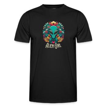 Alien Außerirdischer Alien Girl - T-shirt sport Homme - noir - Devant - AI Model Male 178 dark (178cm)
