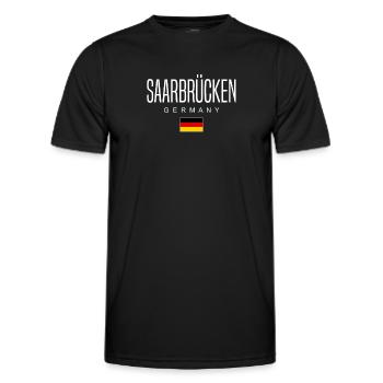 Sarrebruck - T-shirt sport Homme - noir - Devant - AI Model Male 178 dark (178cm)