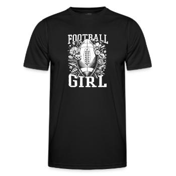 American Football Football Girl - Men's Functional T-Shirt - black - Front - AI Model Male 178 dark (178cm)