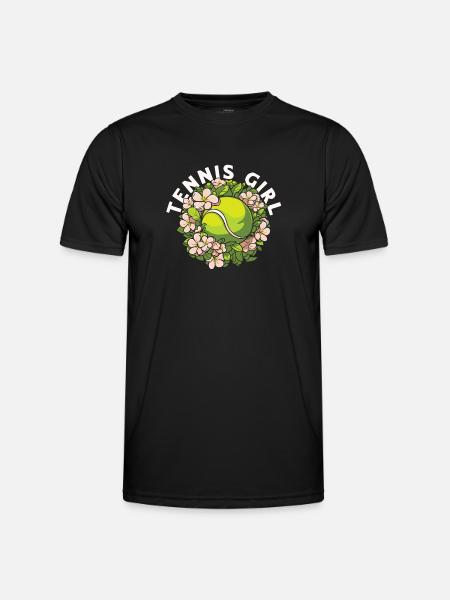 Tennis Tennisspelare Tennis Flicka - Funktions-T-shirt herr - svart