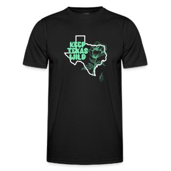 Wildflower Fields Wildflowers Bluebonnet - Men's Functional T-Shirt - black - Front - AI Model Male 178 dark (178cm)