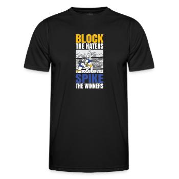 Volleyball Volleyballer - Männer Funktions-T-Shirt - Schwarz - Vorne - AI Model Male 178 dark (178cm)