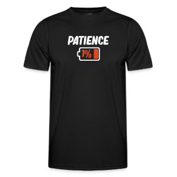 Geduld 1 % Lustig Ungeduld Ruhiges Verhalten Ruhe - Männer Funktions-T-Shirt - Schwarz - Vorne - AI Model Male 178 dark (178cm)