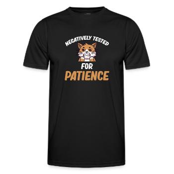 Testé négatif pour la patience Drôle d’impatience - T-shirt sport Homme - noir - Devant - AI Model Male 178 dark (178cm)