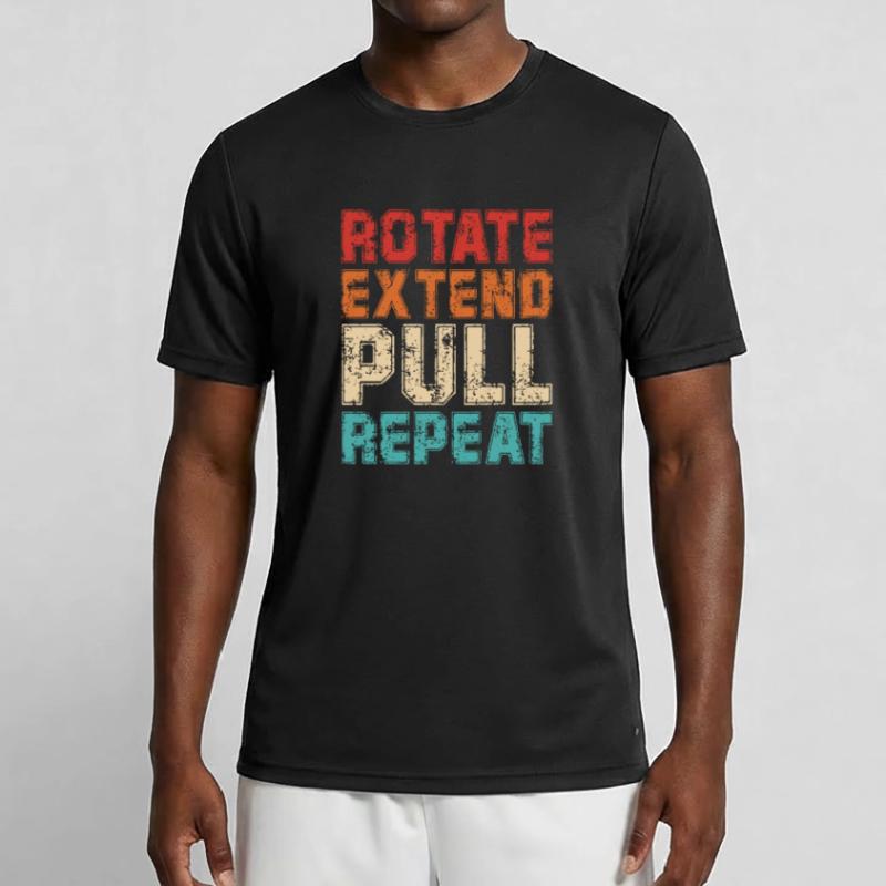 Rotate Extend Pull Repeat Männer Funktions-T-Shirt