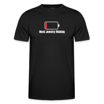 Besoin d’un bijoutier de fabrication de bijoux - T-shirt sport Homme - noir - Devant - AI Model Male 178 dark (178cm)