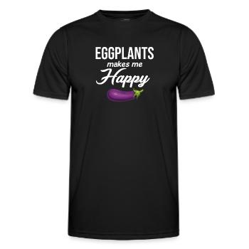 Aub Aubergine Macht Mich Glücklich Liebhaber - Männer Funktions-T-Shirt - Schwarz - Vorne - AI Model Male 178 dark (178cm)