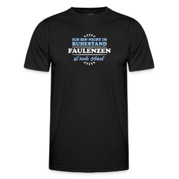 Ruhestand Rentner Pensioner Faulenzer - Männer Funktions-T-Shirt - Schwarz - Vorne - AI Model Male 178 dark (178cm)