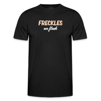 Taches De Rousseur Sur Fleek Drôle Britannique - T-shirt sport Homme - noir - Devant - AI Model Male 178 dark (178cm)