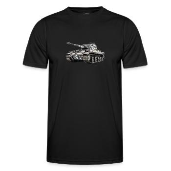 Panzer allemand Arme blindée des soldats de la 2e - T-shirt sport Homme - noir - Devant - AI Model Male 178 dark (178cm)