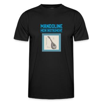 Mandoline Mein Instrument - Männer Funktions-T-Shirt - Schwarz - Vorne - AI Model Male 178 dark (178cm)