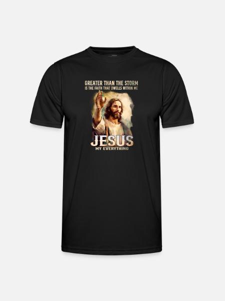 Han är uppstånden Rizzin Påsk - Jesus är min - Funktions-T-shirt herr - svart