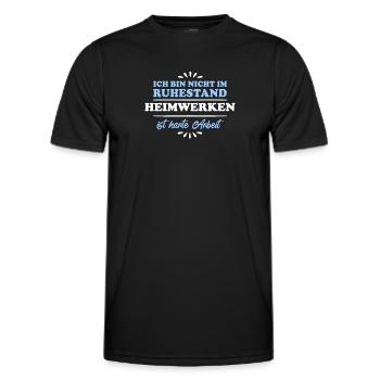 Retirement Retiree Retiree Home Improvement - Men's Functional T-Shirt - black - Front - AI Model Male 178 dark (178cm)