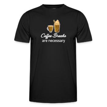 Des pauses café sont nécessaires Cafecito Espresso - T-shirt sport Homme - noir - Devant - AI Model Male 178 dark (178cm)