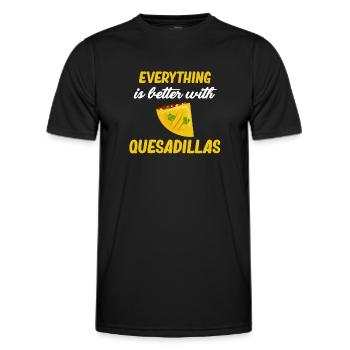 Everything Is Better With Quesadillas Argentine - Men's Functional T-Shirt - black - Front - AI Model Male 178 dark (178cm)
