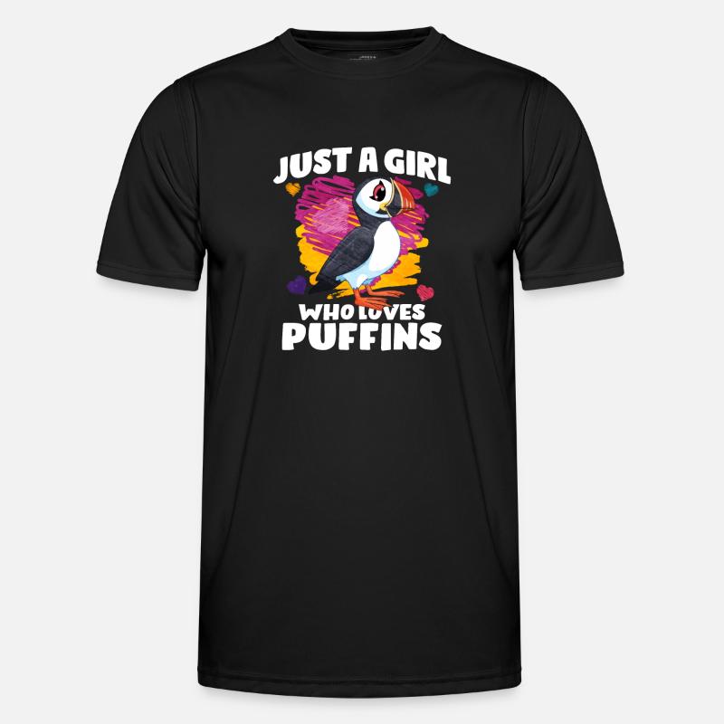 Puffin Bird Gift - Men's Functional T-Shirt - black