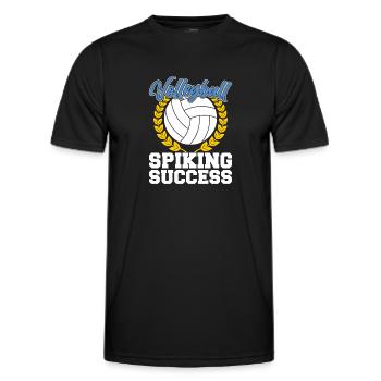 Volleyball Volleyballer - Männer Funktions-T-Shirt - Schwarz - Vorne - AI Model Male 178 dark (178cm)