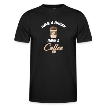 Faites une pause Café Cafecito Espresso - T-shirt sport Homme - noir - Devant - AI Model Male 178 dark (178cm)