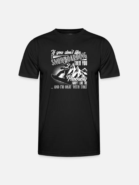Snowboarding I Like Snowboarding - Men's Functional T-Shirt - black