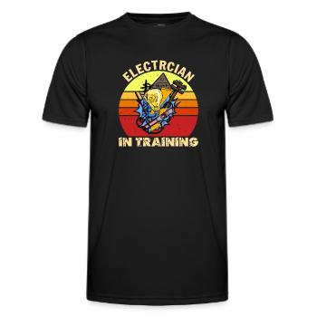 Électricien en formation Technicien d’éclairage Profession de lampe - T-shirt sport Homme - noir - Devant - AI Model Male 178 dark (178cm)