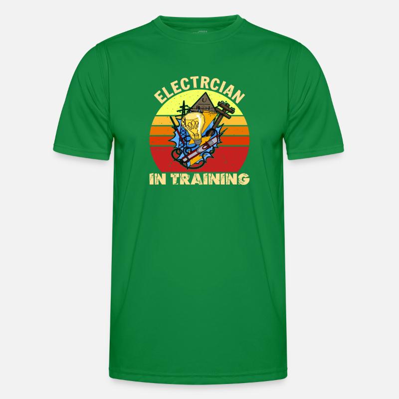 Electrician in training Lighting Technician Lamp Profession Men's Functional T-Shirt